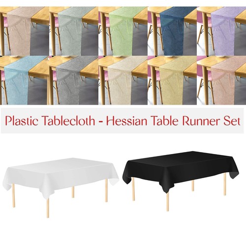 Jute table chemin avec - chemin,