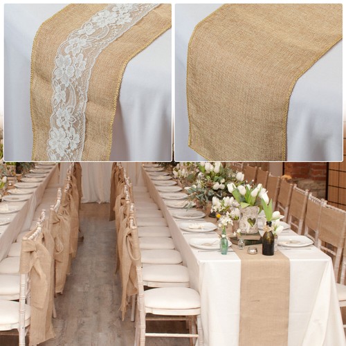 Toile jute chemin table - de,
